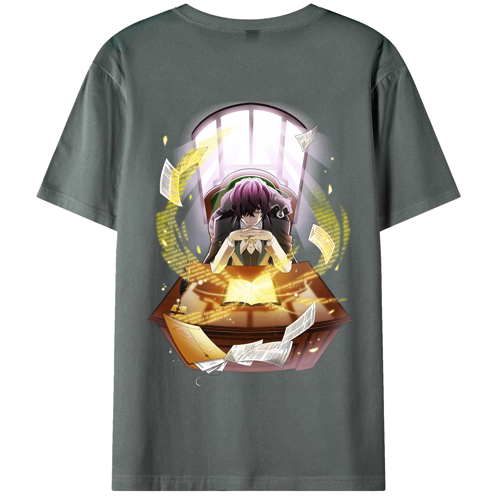 （画像用） 文豪ストレイドッグス Bungo Stray Dogs 綿100％半袖Tシャツ（背面プリント）